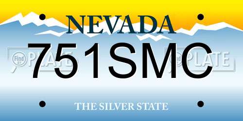 751SMC Nevada License Plate