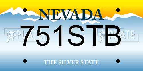 751STB Nevada License Plate