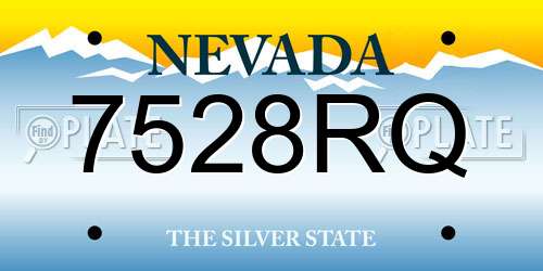 7528RQ Nevada License Plate