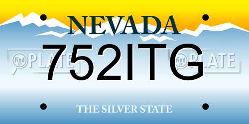 752ITG Nevada License Plate