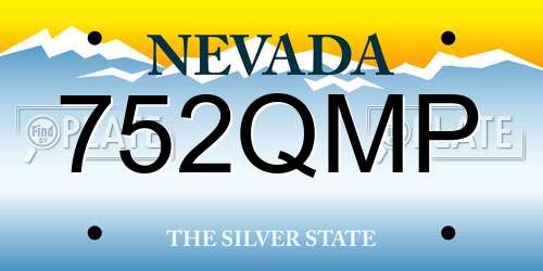 752QMP Nevada License Plate