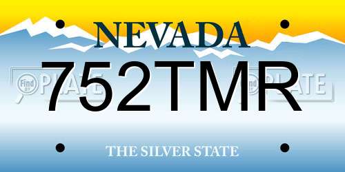 752TMR Nevada License Plate