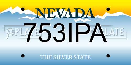753IPA Nevada License Plate