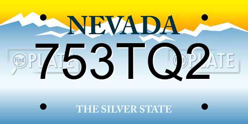 753TQ2 Nevada License Plate