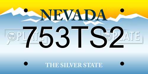 753TS2 Nevada License Plate