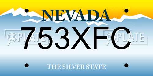 753XFC Nevada License Plate