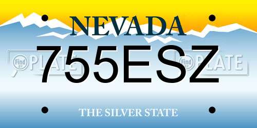 755ESZ Nevada License Plate