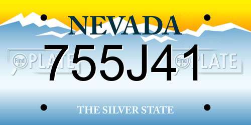 755J41 Nevada License Plate