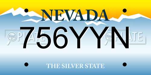 756YYN Nevada License Plate