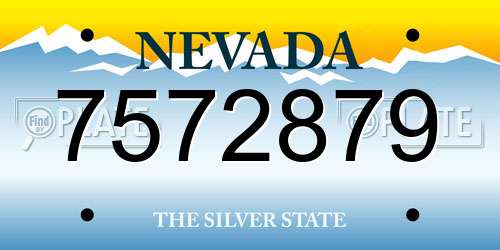 7572879 Nevada License Plate