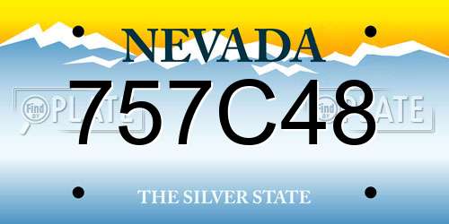 757C48 Nevada License Plate