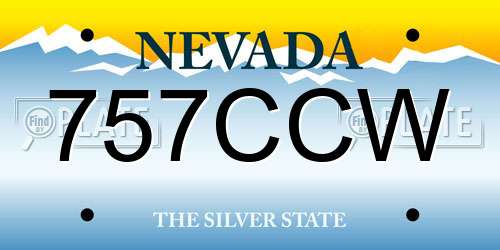 757CCW Nevada License Plate