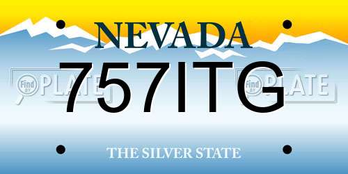 757ITG Nevada License Plate
