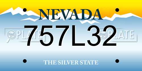 757L32 Nevada License Plate