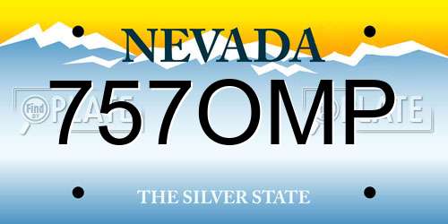 757OMP Nevada License Plate