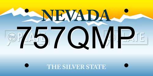 757QMP Nevada License Plate