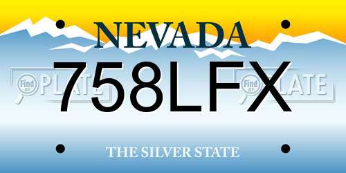 758LFX Nevada License Plate