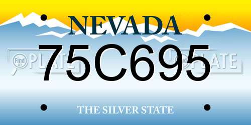 75C695 Nevada License Plate