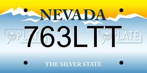 763LTT Nevada License Plate