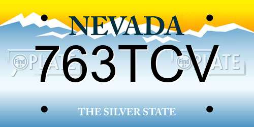 763TCV Nevada License Plate