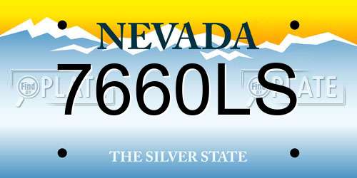 7660LS Nevada License Plate