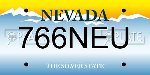 766NEU Nevada License Plate