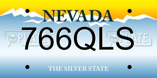 766QLS Nevada License Plate