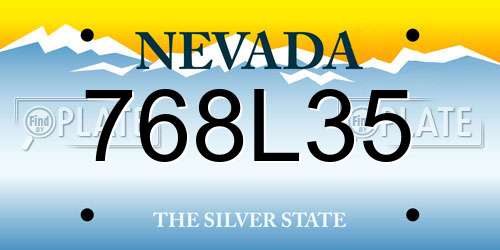 768L35 Nevada License Plate