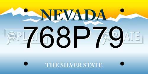 768P79 Nevada License Plate