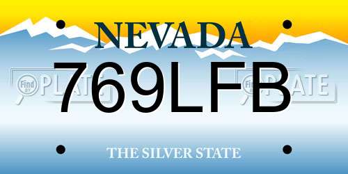 769LFB Nevada License Plate