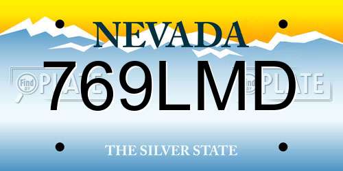769LMD Nevada License Plate