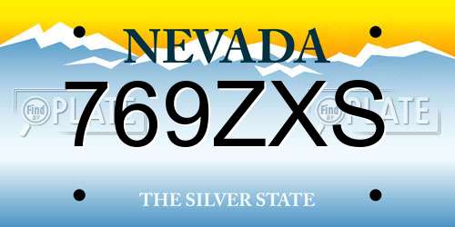 769ZXS Nevada License Plate