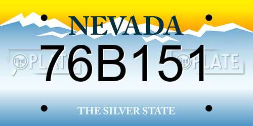 76B151 Nevada License Plate