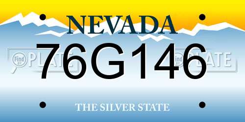 76G146 Nevada License Plate
