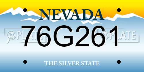 76G261 Nevada License Plate