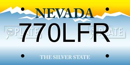 770LFR Nevada License Plate