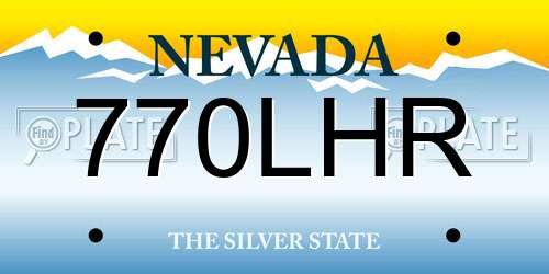770LHR Nevada License Plate