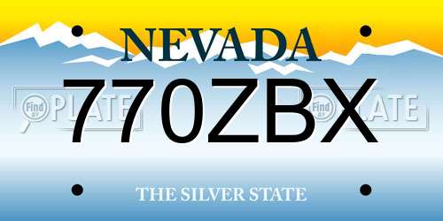 770ZBX Nevada License Plate