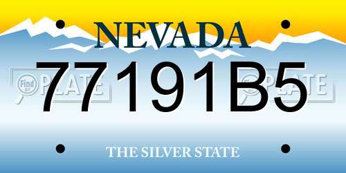 77191B5 Nevada License Plate
