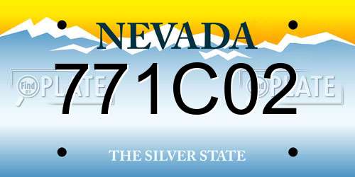 771C02 Nevada License Plate