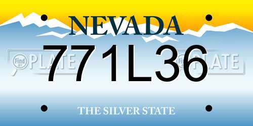 771L36 Nevada License Plate