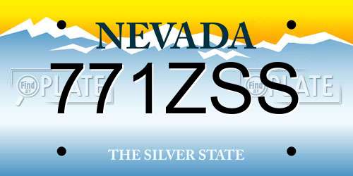 771ZSS Nevada License Plate