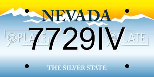 7729IV Nevada License Plate