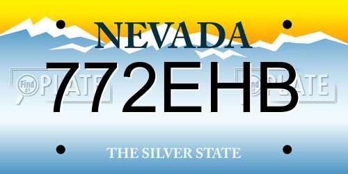 772EHB Nevada License Plate