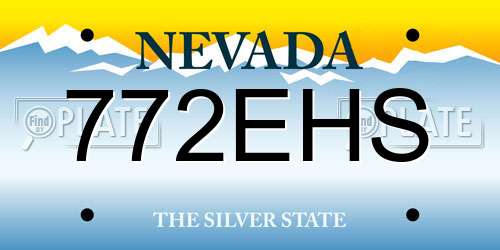 772EHS Nevada License Plate