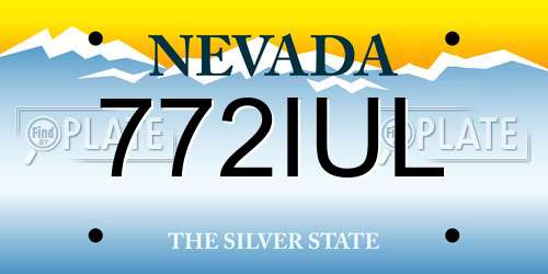 772IUL Nevada License Plate