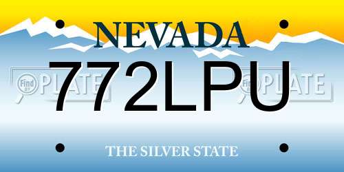 772LPU Nevada License Plate