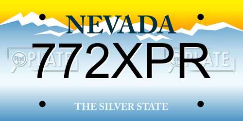 772XPR Nevada License Plate