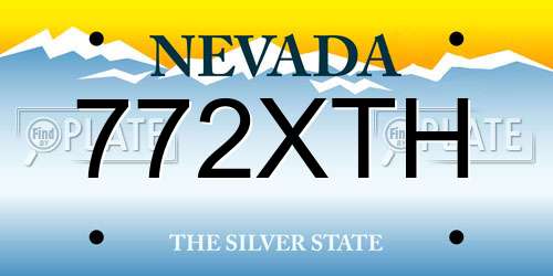 772XTH Nevada License Plate