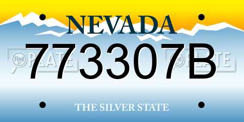 773307B Nevada License Plate